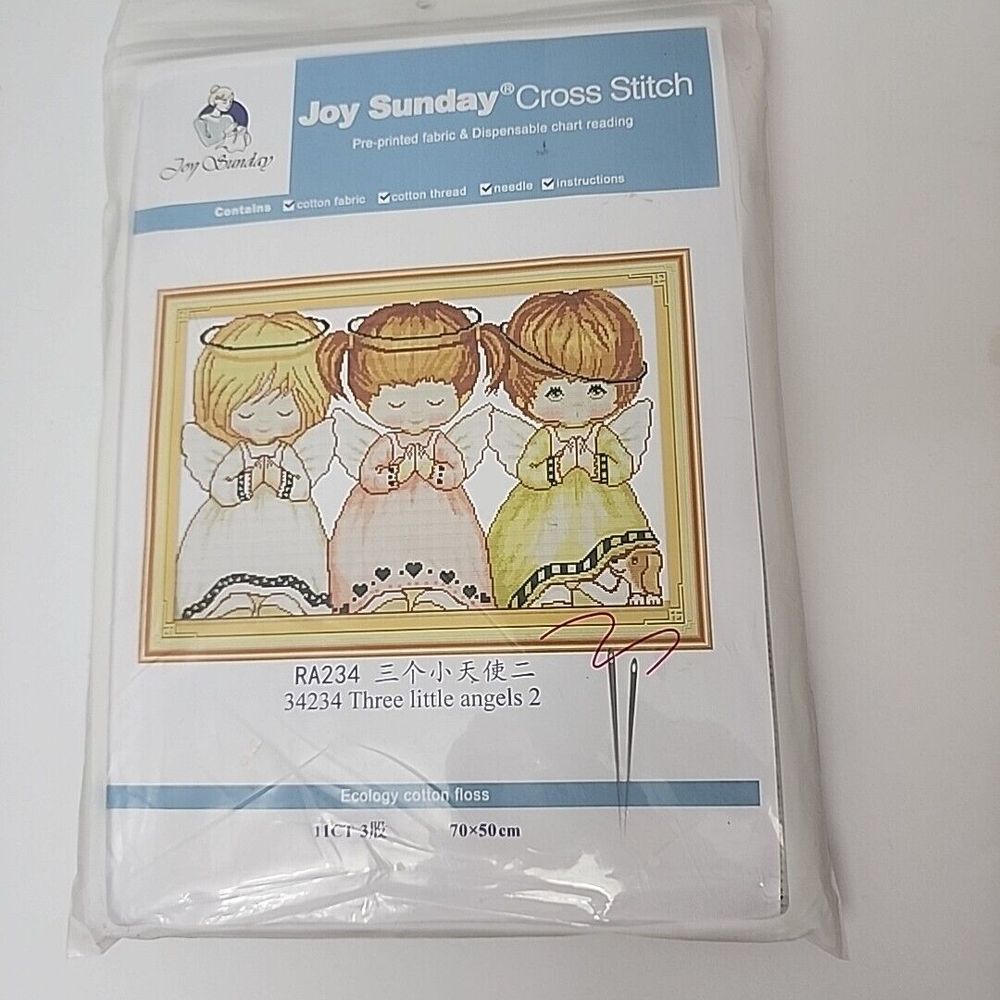 Joy Sunday Cross Stitch Kit Three Little‎ Angels 70x50cm